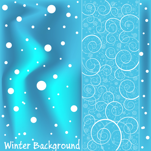 Winter cold christmas background vectors set 02
