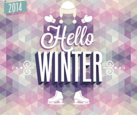 Winter cold christmas background vectors set 06