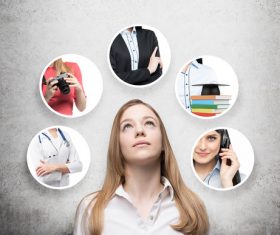 Woman fantasy career Stock Photo