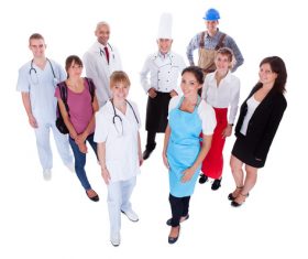 Women of different professions Stock Photo