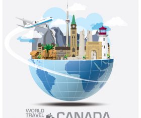 World travel with global travel creative vector design 06