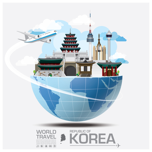 World travel with global travel creative vector design 07