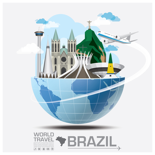 World travel with global travel creative vector design 08
