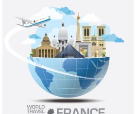 World travel with global travel creative vector design 09