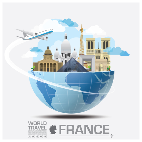 World travel with global travel creative vector design 09