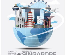 World travel with global travel creative vector design 12