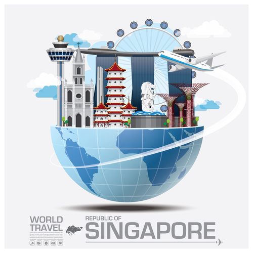 World travel with global travel creative vector design 12
