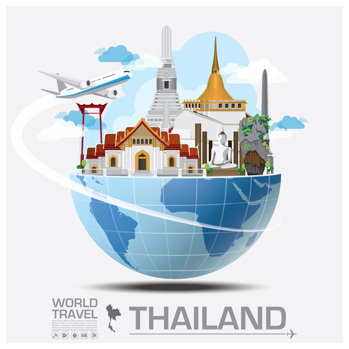 World travel with global travel creative vector design 13