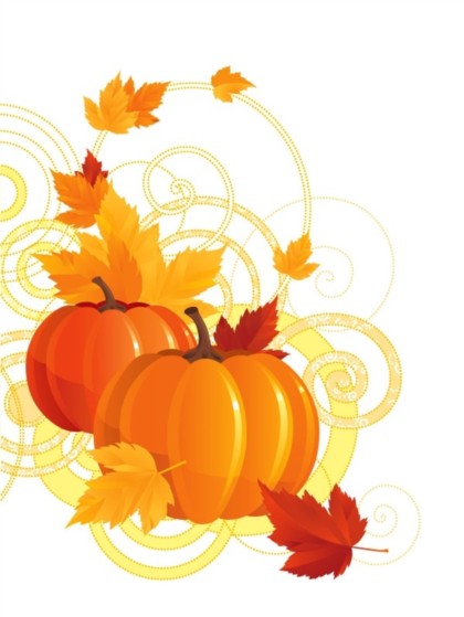 autumn pumpkin vectors material