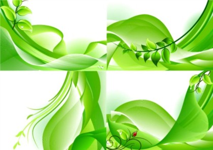 breath spring green background vector