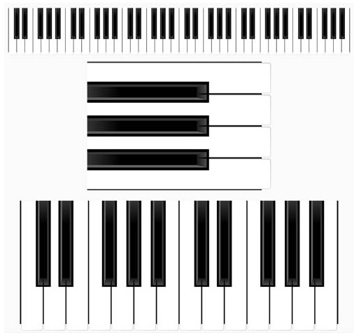 free Piano elements vector graphic