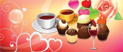 free cakes and coffee vectors
