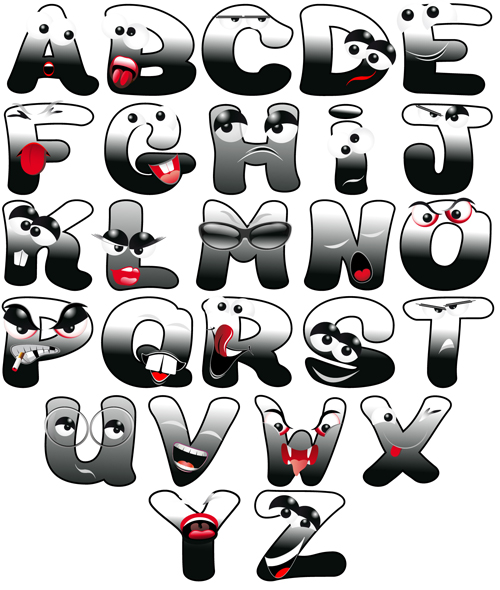 funny Alphabets vector