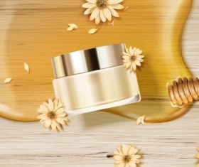 honey skin care cosmetics advertisement template vector 04