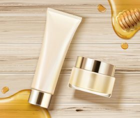 honey skin care cosmetics advertisement template vector 05