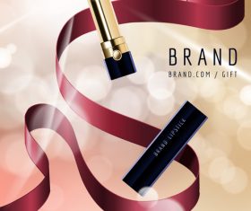lipstick advertisement template vector 03
