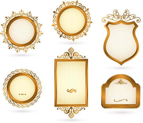 luxurious Gold Royal Frames 1 vector