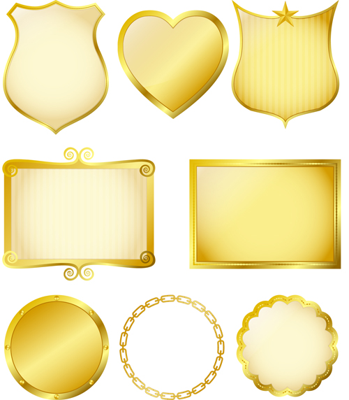 luxurious Gold Royal Frames 2 vector