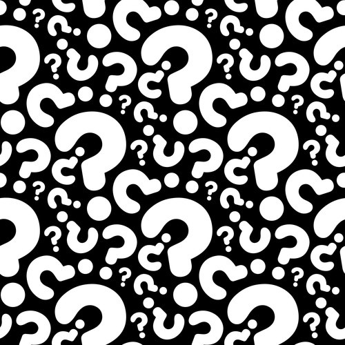 question seamless pattern vector