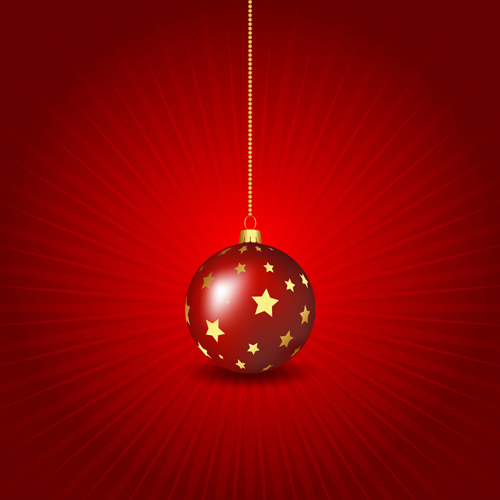 Christmas baubles background 3 vector