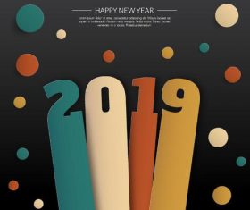2019 new year creative vectors background design