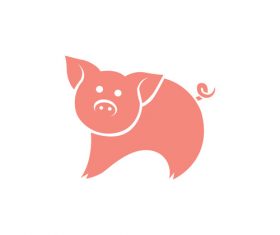 2019 paper cut pig vector