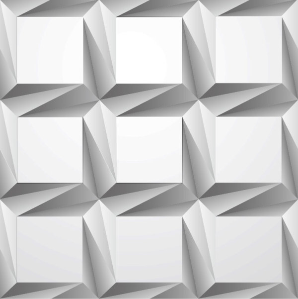 3D Geometric shapes background vector