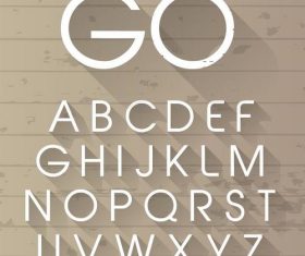 3D white alphabet font vector
