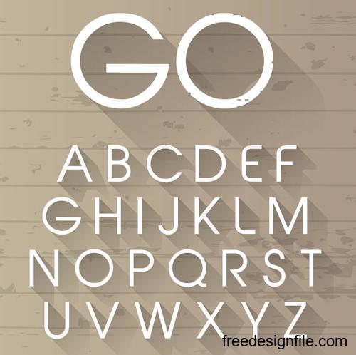 3D white alphabet font vector