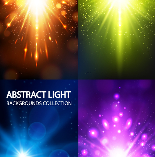 4 Kind shiny light vector backgrounds