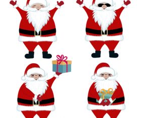 4 santa illustration design vector set