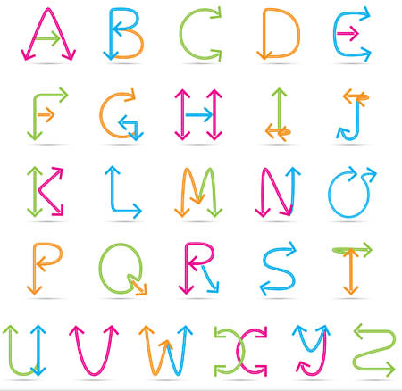 Abstract Alphabets Set 4 vector