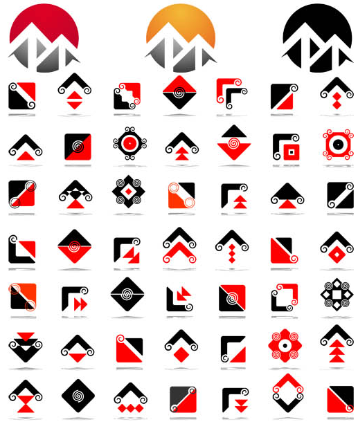 Abstract Arrow Logotypes vector