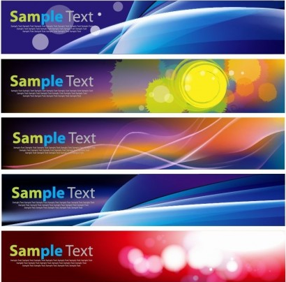 Abstract Banner Set vector