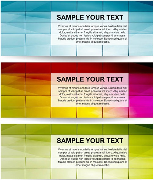Abstract Banners vector material