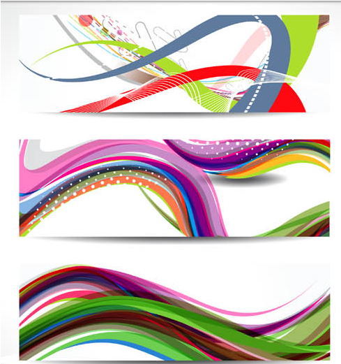 Abstract Banners Set 2 set vector