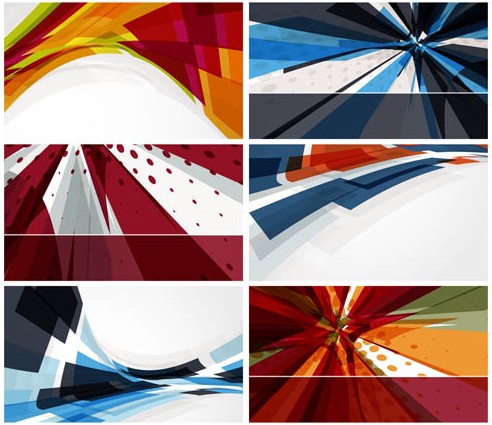 Abstract Banners Set 5 design vector