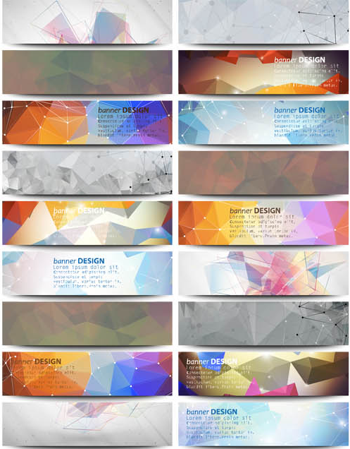 Abstract Banners graphic creative vectors