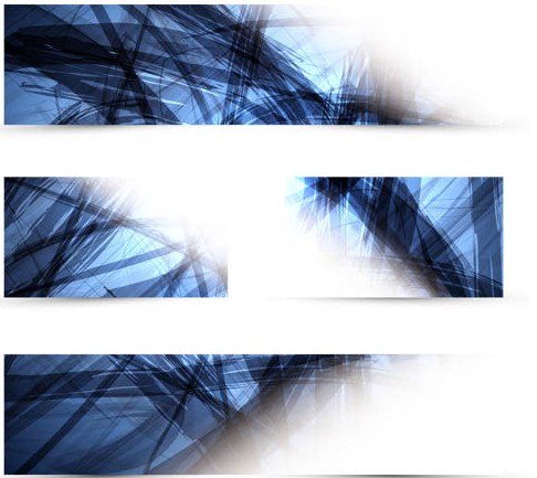 Abstract Blue Banners vectors