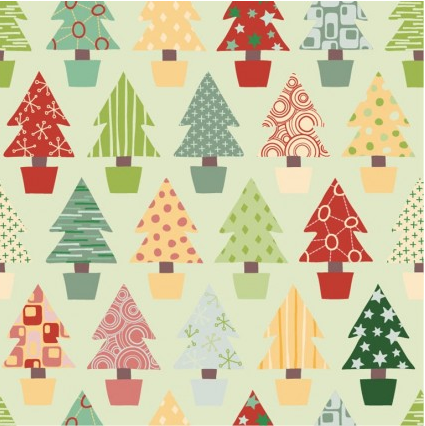 Abstract Christmas Tree Seamless Background vector