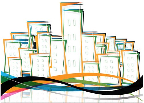Abstract City Elements vector