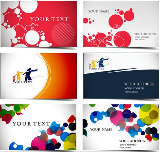 Abstract Creative Cards vector graphic