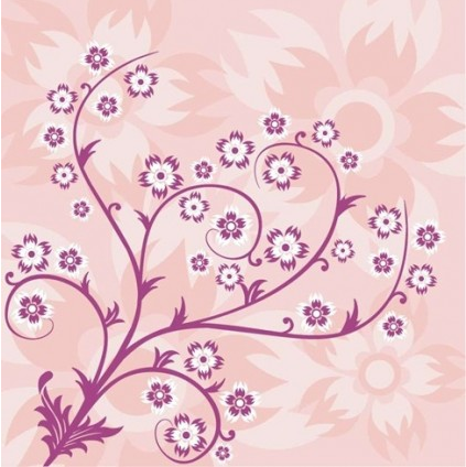 Abstract Floral Background Pink vector