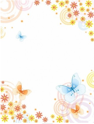 Abstract Flower with Butterfly Background vector