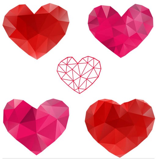 Abstract Hearts Elements vector