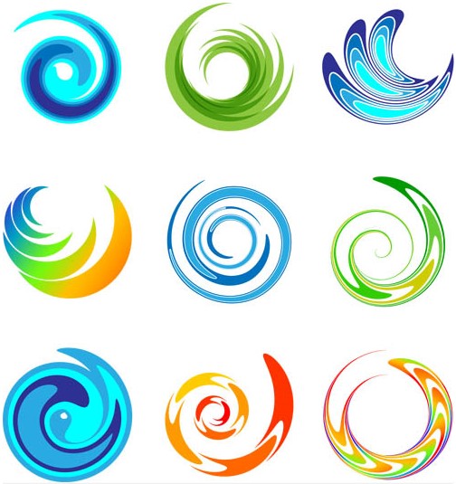 Abstract Logotypes free vector design