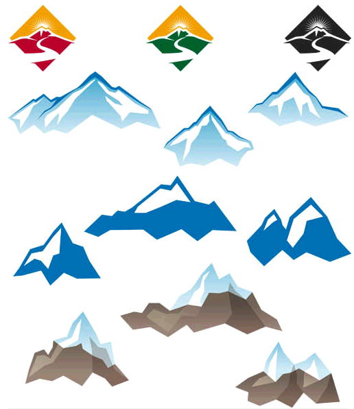 Abstract Mountains  Logo  2  vector free download