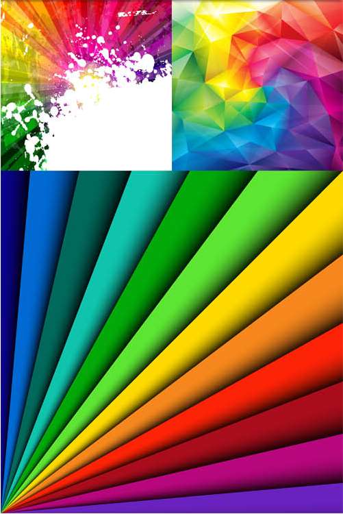 Abstract Rainbow Backgrounds vector