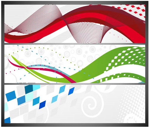 Abstract Shiny Banners vector