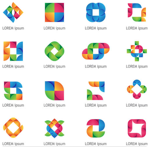 Abstract Shiny Logotypes 4 vector graphics